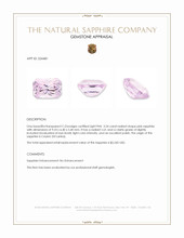 3.24 Ct. Pink Sapphire from Ceylon (Sri Lanka) Appraisal