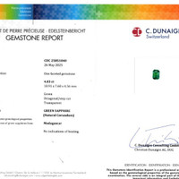 4.03 Ct. Bi Color Sapphire from Madagascar Scan Report