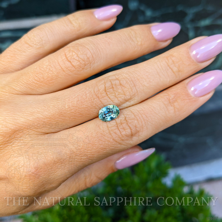 2.07 Ct. Bluish Green Sapphire from Ceylon (Sri Lanka)