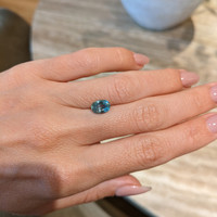 2.07 Ct. Bluish Green Sapphire from Ceylon (Sri Lanka) Life Style