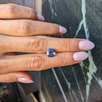 2.40 Ct. Purplish Blue Sapphire from Ceylon (Sri Lanka) Life Style
