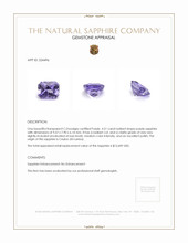 4.51 Ct. Purple Sapphire from Ceylon (Sri Lanka) Appraisal