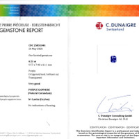 4.51 Ct. Purple Sapphire from Ceylon (Sri Lanka) Scan Report