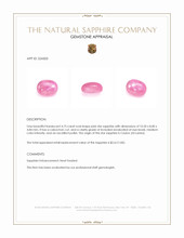 4.75 Ct. Pink Star Sapphire from Ceylon (Sri Lanka) Appraisal