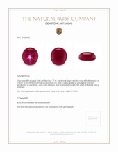 27.41 Ct. Star Ruby from Vietnam Appraisal