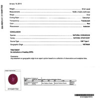 27.41 Ct. Star Ruby from Vietnam Scan Report