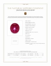 27.41 Ct. Star Ruby from Vietnam Scan Report