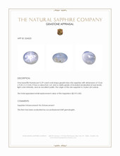 5.29 Ct. Greyish Blue Star Sapphire from Ceylon (Sri Lanka) Appraisal