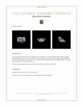 1.73 Ct. White Sapphire from Ceylon (Sri Lanka) Appraisal