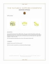 2.48 Ct. Yellow Sapphire from Ceylon (Sri Lanka) Appraisal