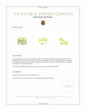 2.48 Ct. Yellow Sapphire from Ceylon (Sri Lanka) Appraisal