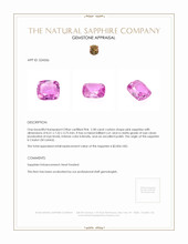 2.38 Ct. Pink Sapphire from Ceylon (Sri Lanka) Appraisal