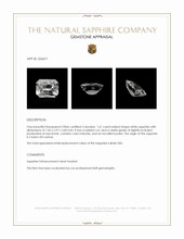 1.61 Ct. White Sapphire from Ceylon (Sri Lanka) Appraisal