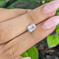 1.61 Ct. White Sapphire from Ceylon (Sri Lanka) Life Style