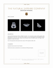 1.36 Ct. White Sapphire from Ceylon (Sri Lanka) Appraisal