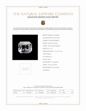1.35 Ct. White Sapphire from Ceylon (Sri Lanka) Scan Report