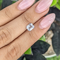 1.35 Ct. White Sapphire from Ceylon (Sri Lanka) Life Style