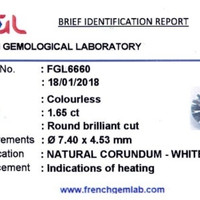 1.66 Ct. Sapphire from Ceylon (Sri Lanka) Scan Report