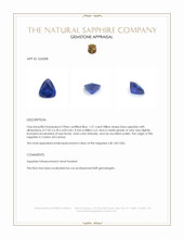 1.21 Ct. Blue Sapphire from Ceylon (Sri Lanka) Appraisal