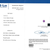 2.26 Ct. Sapphire from Ceylon (Sri Lanka) Scan Report
