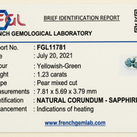1.23 Ct. Yellowish Green Sapphire from Ceylon (Sri Lanka) Scan Report