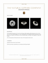 2.32 Ct. White Sapphire from Ceylon (Sri Lanka) Appraisal
