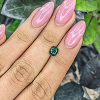 1.15 Ct. Bluish Green Sapphire from Madagascar Life Style