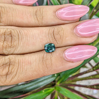 1.15 Ct. Bluish Green Sapphire from Madagascar Life Style