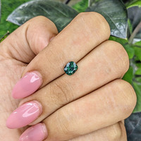 1.15 Ct. Bluish Green Sapphire from Madagascar Life Style