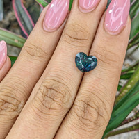 3.52 Ct. Bluish Green Sapphire from Madagascar Life Style