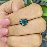 3.52 Ct. Bluish Green Sapphire from Madagascar Life Style