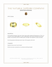 1.08 Ct. Yellow Sapphire from Ceylon (Sri Lanka) Appraisal