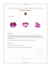 3.05 Ct. Purplish Pink Sapphire from Ceylon (Sri Lanka) Appraisal