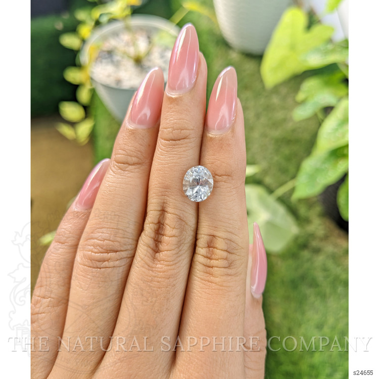 3.52 Ct. Greyish Blue Sapphire from Ceylon (Sri Lanka)