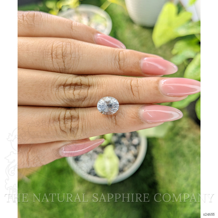 3.52 Ct. Greyish Blue Sapphire from Ceylon (Sri Lanka)