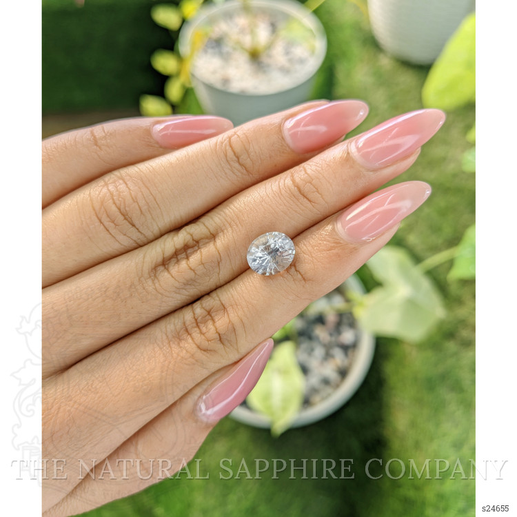 3.52 Ct. Greyish Blue Sapphire from Ceylon (Sri Lanka)