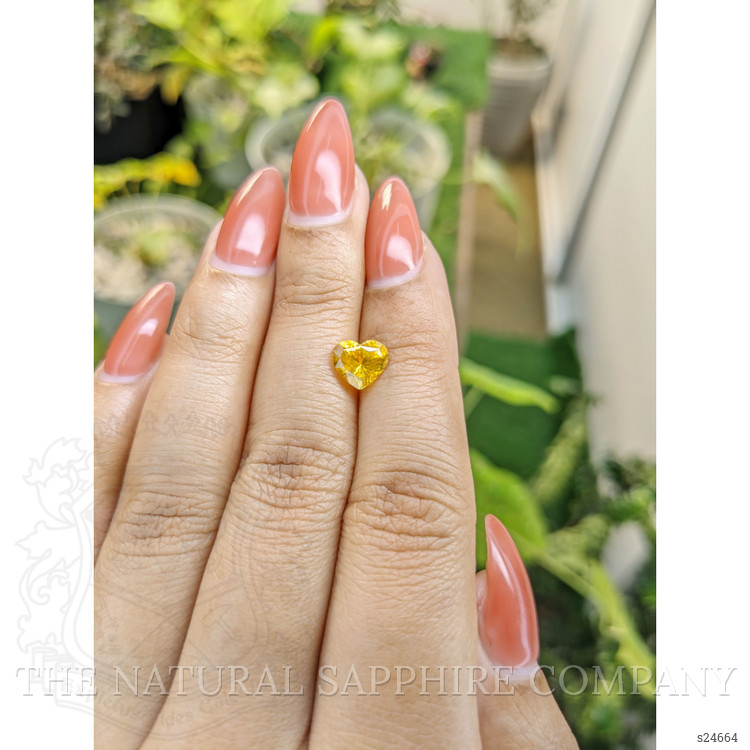 1.60 Ct. Orangish Yellow Sapphire from Ceylon (Sri Lanka)