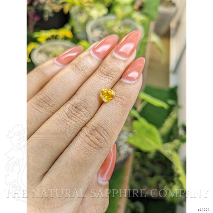 1.60 Ct. Orangish Yellow Sapphire from Ceylon (Sri Lanka)