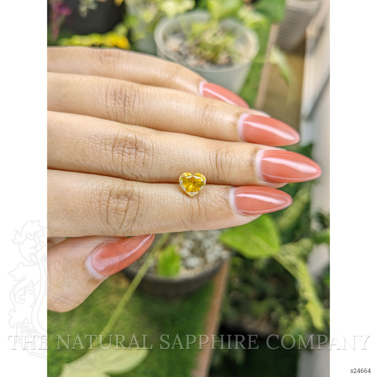 1.60 Ct. Orangish Yellow Sapphire from Ceylon (Sri Lanka)