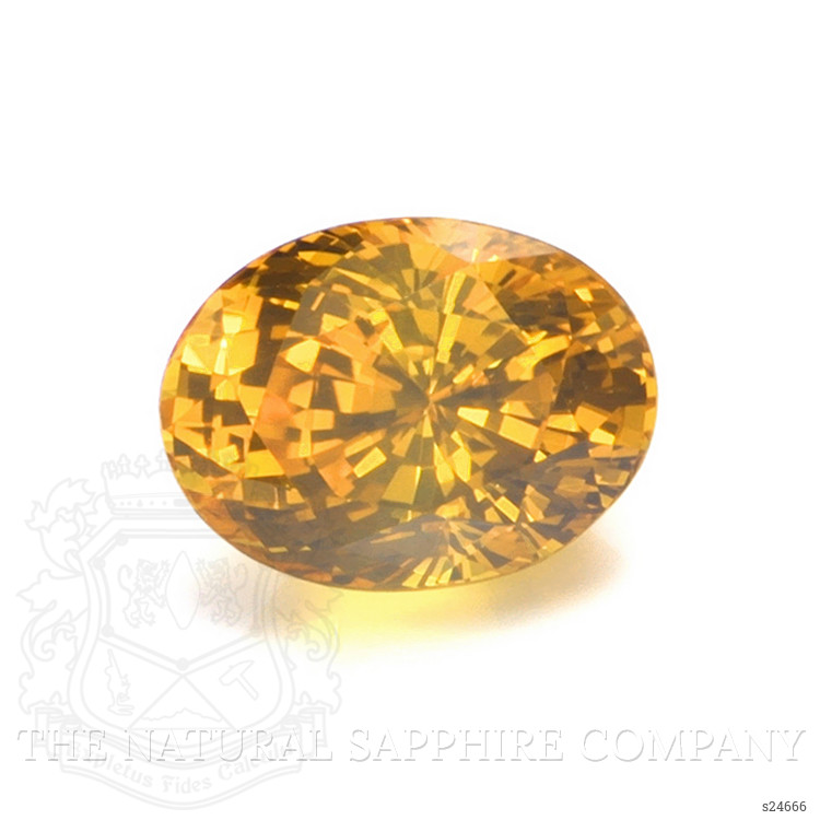 7.20 Ct. Yellowish Orange Sapphire from Ceylon (Sri Lanka)