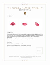 0.94 Ct. Reddish Pink Sapphire from Mozambique Appraisal