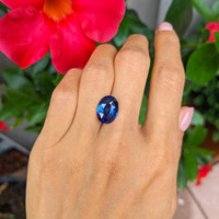 6.66 Ct. Blue Sapphire from Ceylon (Sri Lanka) Life Style