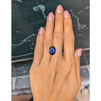 6.66 Ct. Blue Sapphire from Ceylon (Sri Lanka) Life Style