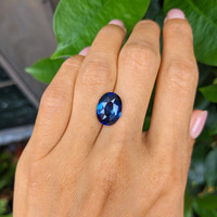 6.66 Ct. Blue Sapphire from Ceylon (Sri Lanka) Life Style