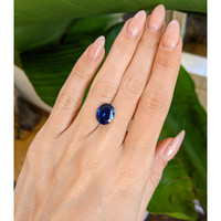 4.18 Ct. Blue Sapphire from Thailand Life Style