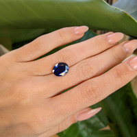 4.18 Ct. Blue Sapphire from Thailand Life Style