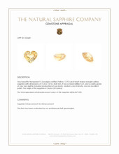 12.92 Ct. Orangish Yellow Sapphire from Ceylon (Sri Lanka) Appraisal