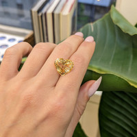 12.92 Ct. Orangish Yellow Sapphire from Ceylon (Sri Lanka) Life Style