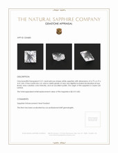 2.21 Ct. White Sapphire from Ceylon (Sri Lanka) Appraisal