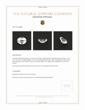 2.12 Ct. White Sapphire from Ceylon (Sri Lanka) Appraisal